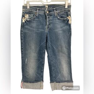 7 for all mankind cropped cuffed jeans Size 27